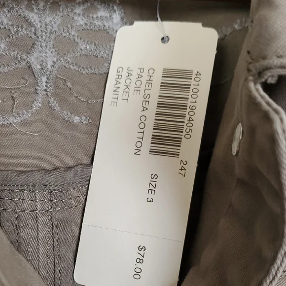 Chico's Chelsea Pacie Jacket Granite Size 3 - Picture 5 of 17